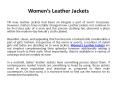 Women’s Leather Jackets PowerPoint PPT Presentation