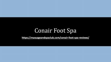 Conair Foot Spa