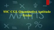 SSC CGL Quantitative Aptitude Preparation Tricks