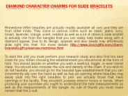 Diamond Character Charms for Slide Bracelets