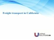 Freight transport in California