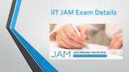 IIT JAM Exam Details