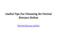 formal dresses australia-2 PowerPoint PPT Presentation