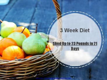 how to loose weight in 3 weeks