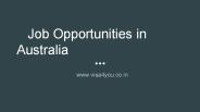 Job Opportunities in Australia