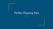 Thrifty Cleaning Tips
