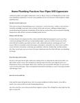 Home Plumbing Practices Your Pipes Will Appreciate PowerPoint PPT Presentation