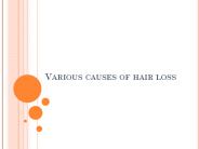 Various Causes of Hair Loss