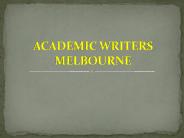 Academic writers melbourne