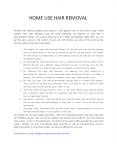 HOME USE HAIR REMOVAL PowerPoint PPT Presentation