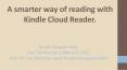 A smarter way of reading with Kindle Cloud Reader. PowerPoint PPT Presentation