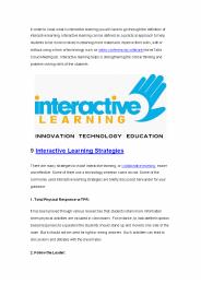 9 Interactive Learning Strategies