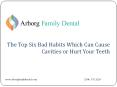 The Top Six Bad Habits Which Can Cause Cavities or Hurt Your Teeth PowerPoint PPT Presentation