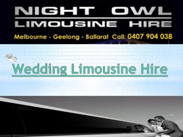 Wedding Limousine Hire In Melbourne