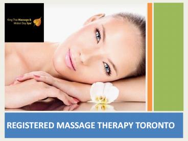 Best Registered Massage Therapy Toronto