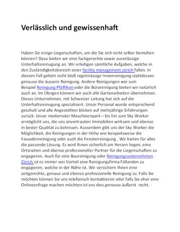 Verlaesslich und gewissenhaft