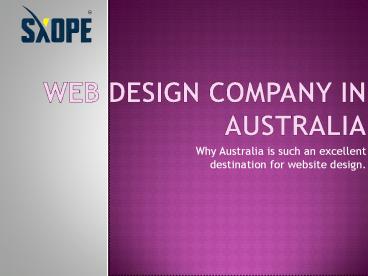 Web Design Company in Australia | Sxope Consolidate