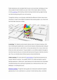 Difference Between e-Learning and Online Learning