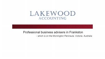 Business advisers in Frankston & Melbourne