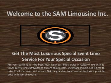 Airport Transportation Service Calgary - Samlimousine.ca