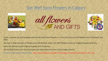 Get Well Soon Flowers Calgary
