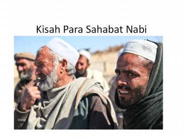 Contoh beberapa kisah sahabat nabi SAW