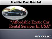 Exotic Car Rental San Jose CA