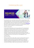 Freelancing like a pro PowerPoint PPT Presentation