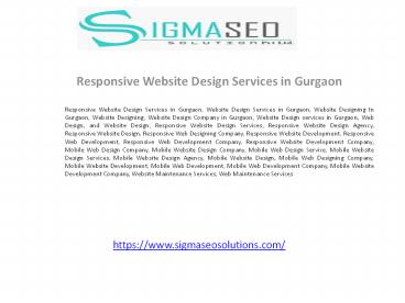Cheap Responsive Web Designing Agency in Gurgaon