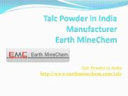 Talc Powder in India Manufacturer