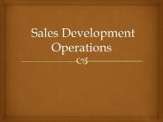 Sales Development Operations