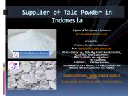 Supplier of Talc Powder in Indonesia