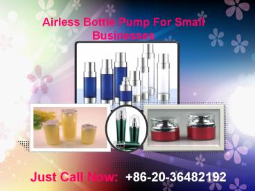 Airless Bottle Pump For Small Businesses