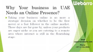 Why Your business in UAE Needs an Online Presence?
