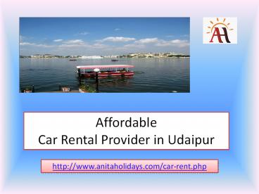Affordable Car Rental Provider in Udaipur
