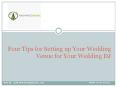 Four Tips for Setting up Your Wedding Venue for Your Wedding DJ PowerPoint PPT Presentation