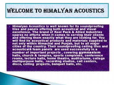 Acoustics in Tamilnadu