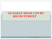 Gujarat High court Recruitment