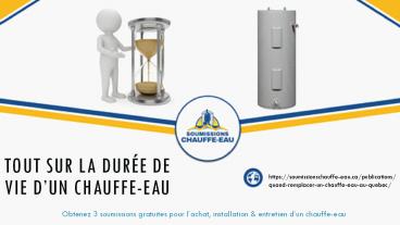 Quand remplacer un chauffe-eau? Soumissions Chauffe-eau