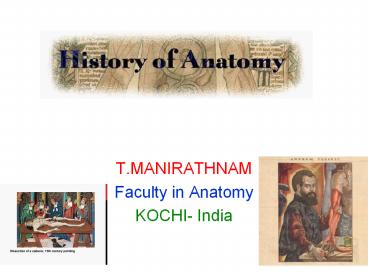 History of Anatomy
