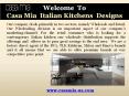 Italian Kitchen Designs PowerPoint PPT Presentation
