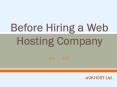Before Hiring a Web Hosting Company PowerPoint PPT Presentation