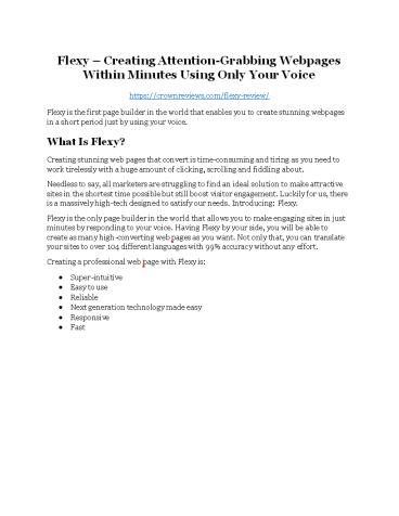 Flexy review demo & BIG bonuses pack