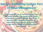 Who For Important Haccp Training