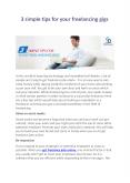3 simple tips for your freelancing gigs PowerPoint PPT Presentation