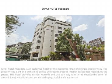 Sayaji Hotel Vadodara (1)