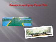 Reasons to use Epoxy Floors Ohio