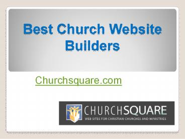 Best Church Website Builders - Churchsquare.com