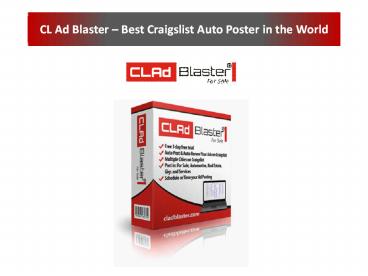 Best Craigslist Auto Poster – CL AD Blaster