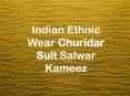 Indian Ethnic Wear Churidar Suit Salwar Kameez PowerPoint PPT Presentation